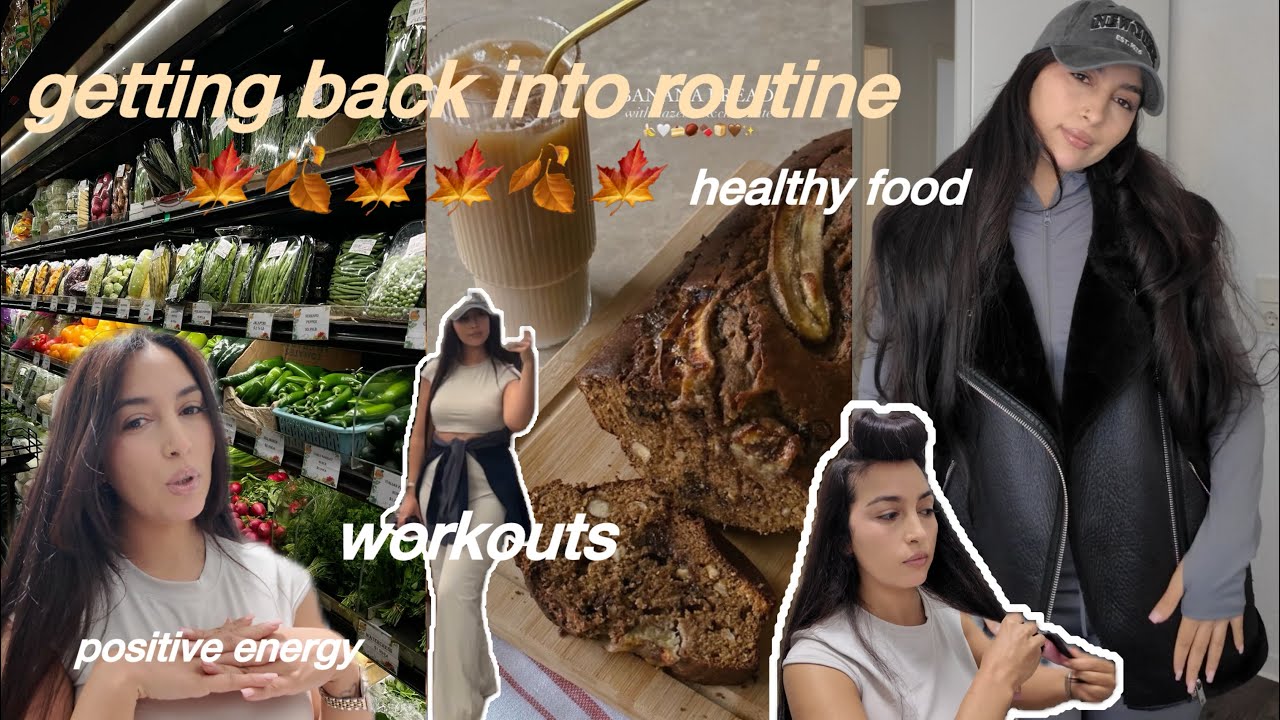 Getting back into routine📈روتين الطاقة الإجابية ,الرياضة ،الأكل الصحي ،العناية بالنفس 🌱