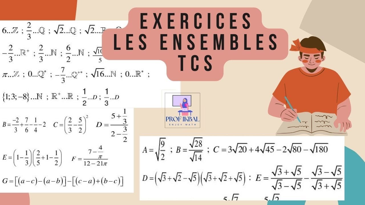 Exercices importants  des ensembles N , Z , D , Q et R تمارين مهمة حول المجموعات جذع مشترك علمي TCS
