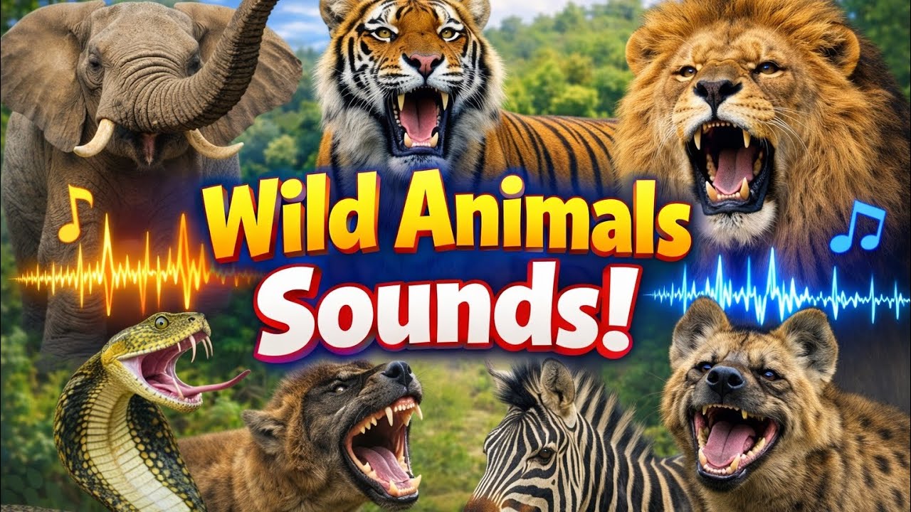 Wild Animals for Kids🐅🐘 | Wild Animals with Sounds | Wld Animals Name 