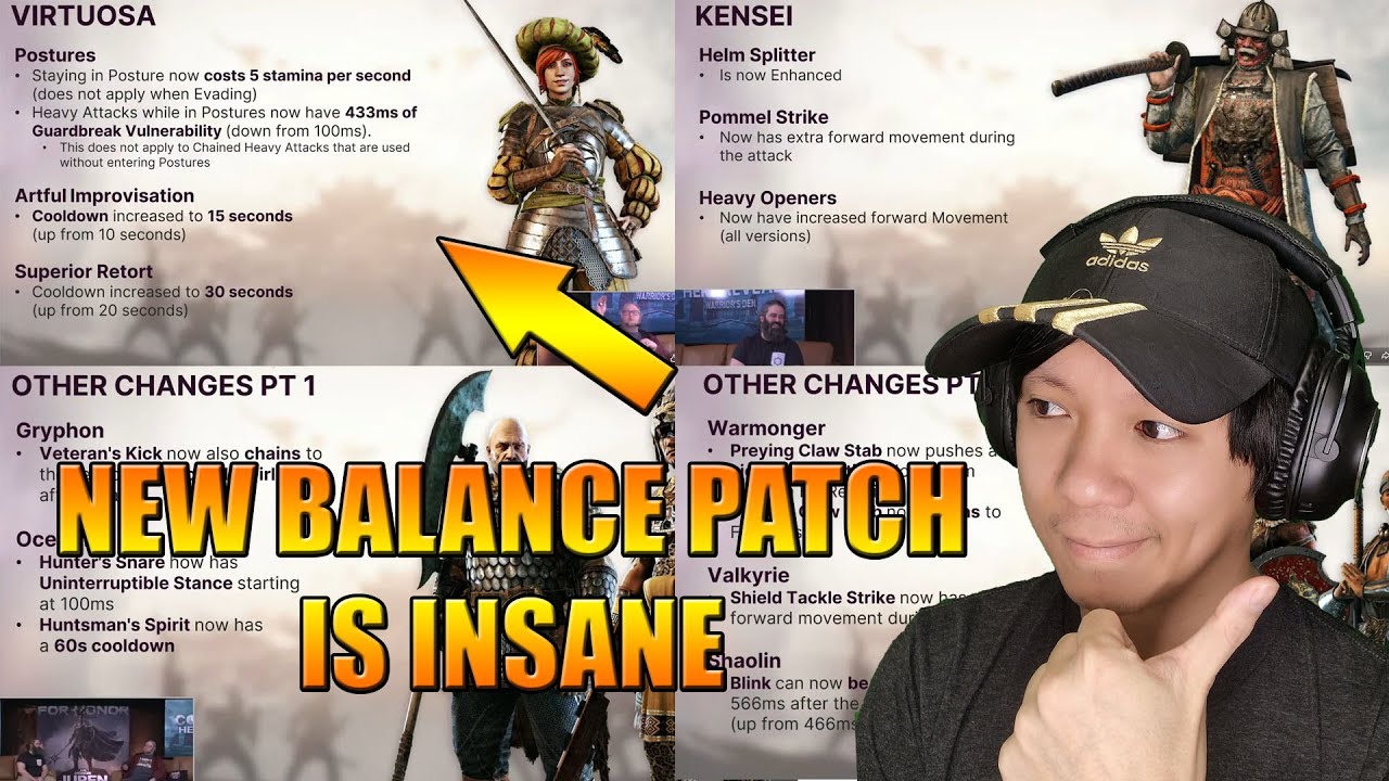 Patchnotes are INSANE! - Virtuosa Nerfs, Kensei Buffs and MORE! | For Honor