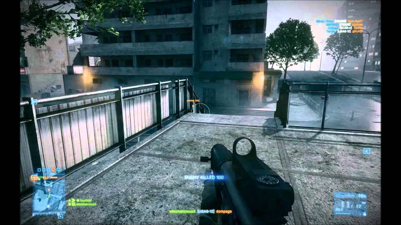 BF3 USAS-12 Shotgun with Frag Rounds - Pre Patch