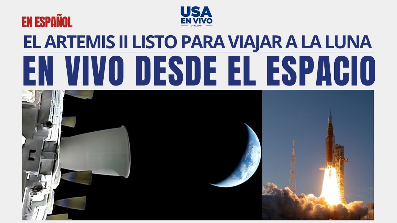 EN ESPA&Ntilde;OL Orion (Artemis II) abandona la &oacute;rbita terrestre hacia el espacio profundo | USA EN VIVO 🔴