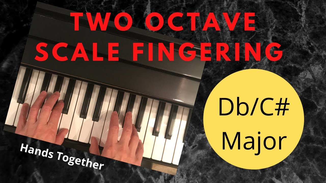 How to Play 2 Octave Db C#Major Scales on Piano: Hands Separately-Easy Way to Lock in Your Fingering