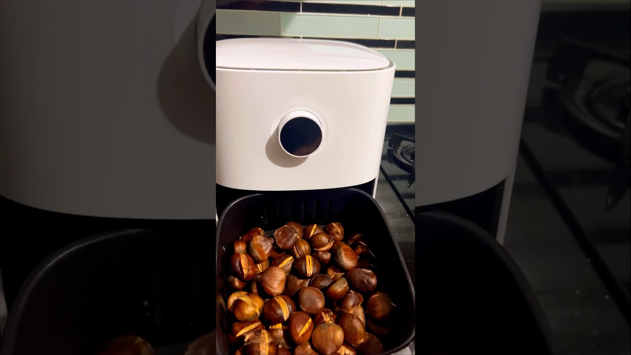 Kestaneyi bir de b&ouml;yle deneyin👍🏻 #kestane #airfryer #yemektarifleri #kışmevsimi #shorts
