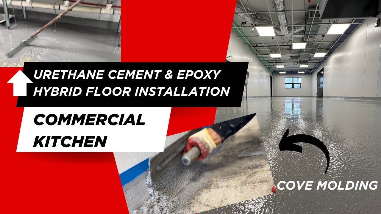 Commercial Kitchen Urethane Cement & Epoxy Hybrid Floor in Suffolk County Long Island, New York
