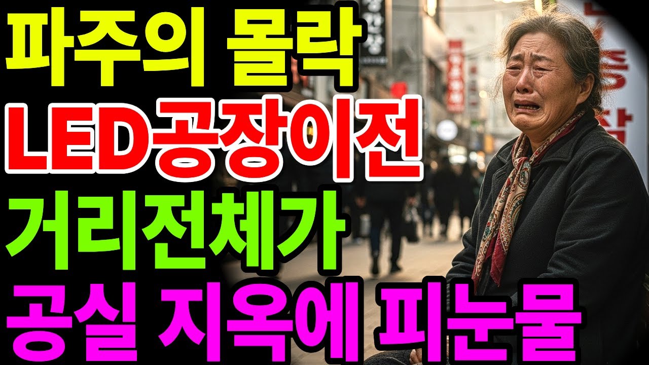[노후자금사연] 파주의 몰락 LED공장이전 거리전체가 공실 지옥에 피눈물 | 노후건강 | 노후자금 | 오디오북 | 사업실패 |
