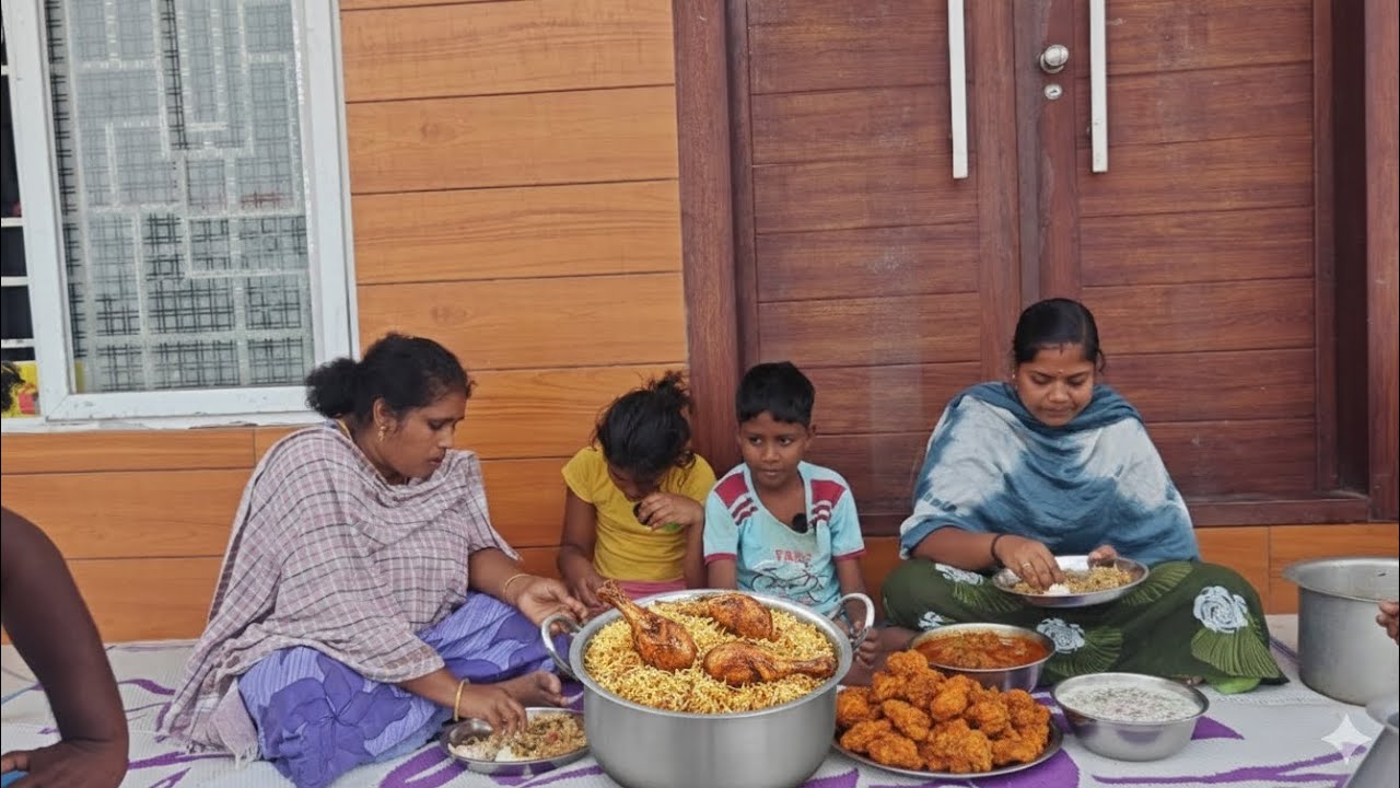 ரொம்ப நாளைக்கு அப்புறம் பிரியாணி செஞ்சு குடும்பத்தோட ஒண்ணா சாப்பிட்டோம் 