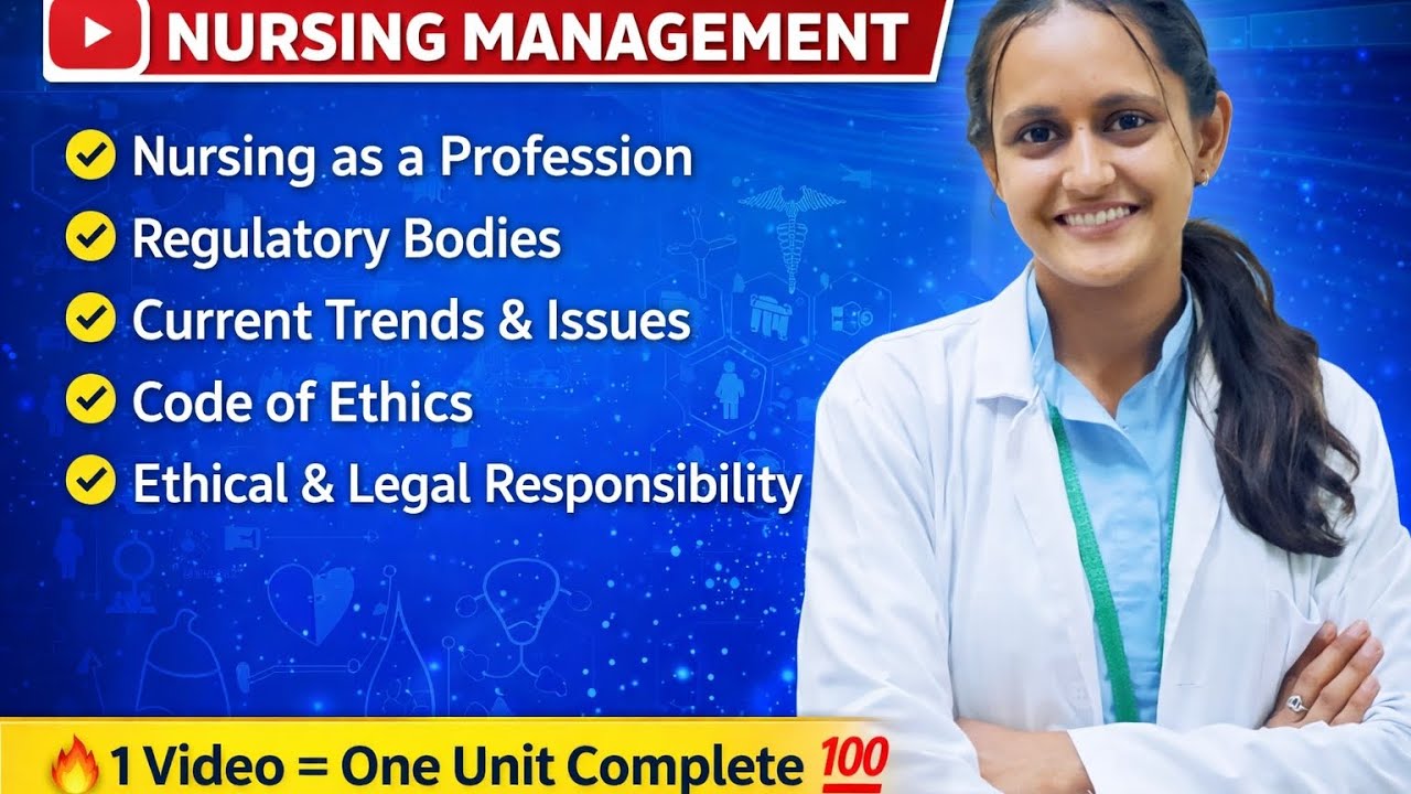 Nursing Management Unit 1 in One Video 💯 | BSc Nursing | Profession, Ethics, Legal Responsibility