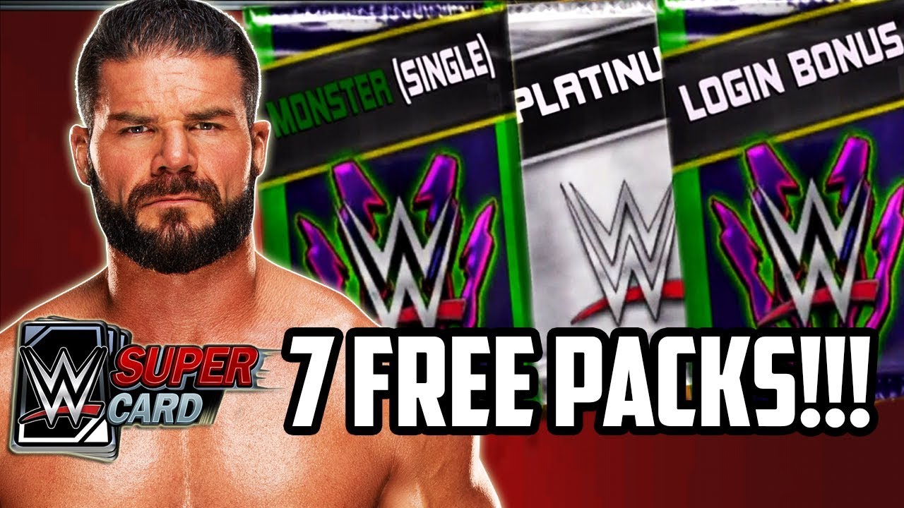WWE SUPERCARD FREE PACKS! 3 MONSTER CARDS!!!