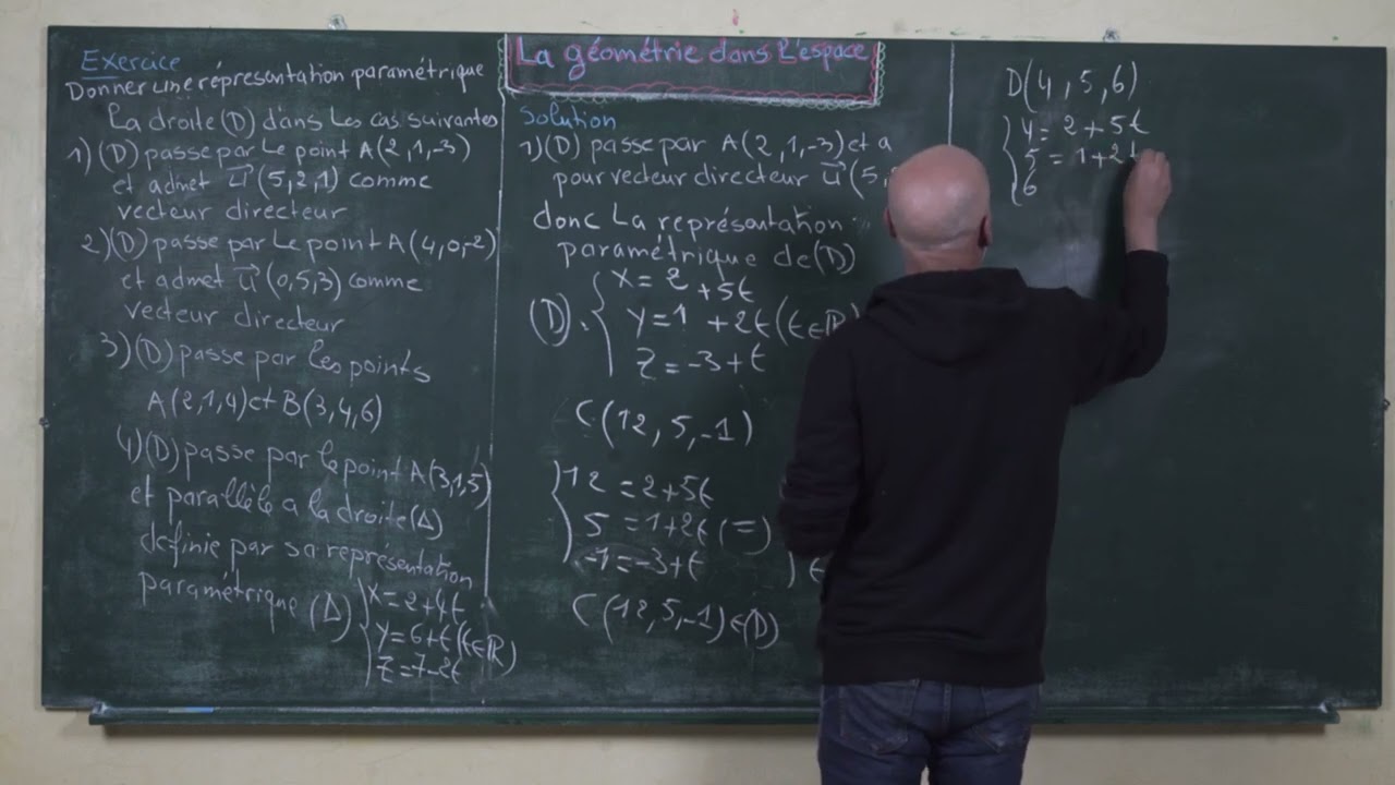 #1 Géométrie dans l'espace - Représentation paramétrique d'une droite / Équation d'un plan