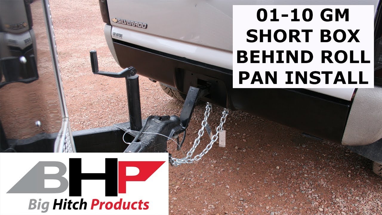 BHP 01-10 GM Short Box BEHIND Roll Pan 2 inch Hidden Receiver Hitch Install