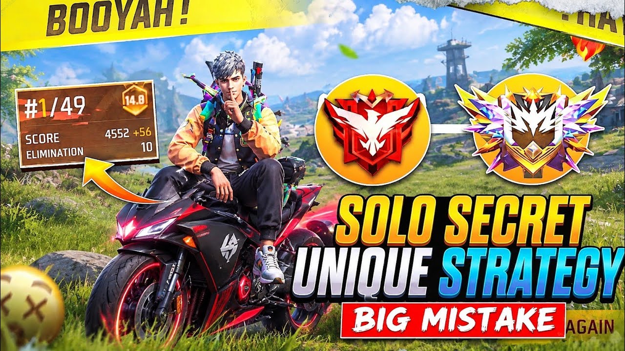 ( 100% Working Tips ) Best Strategy For Solo Grandmaster Pushing 💀 | Every BR Rank Match Booyah Tips