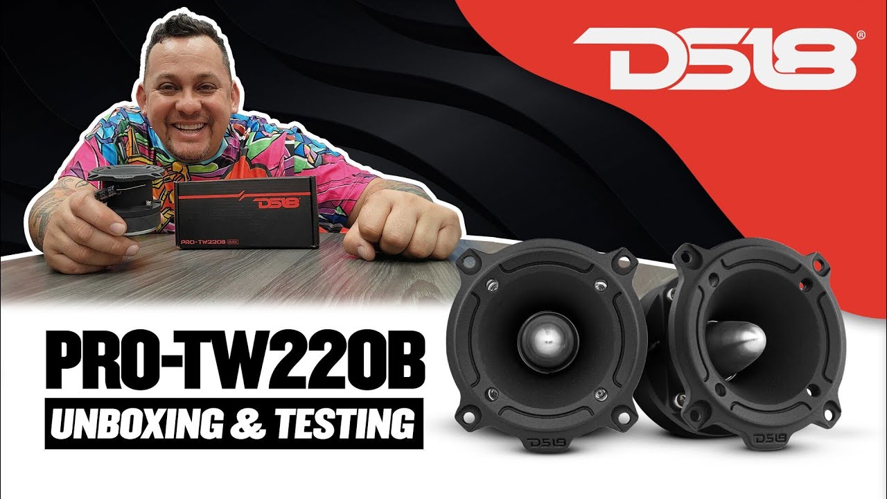 DS18 PRO-TW220B (распаковка/тестирование) 3-дюймовый алюминиевый твитер PRO Super Bullet, чёрный