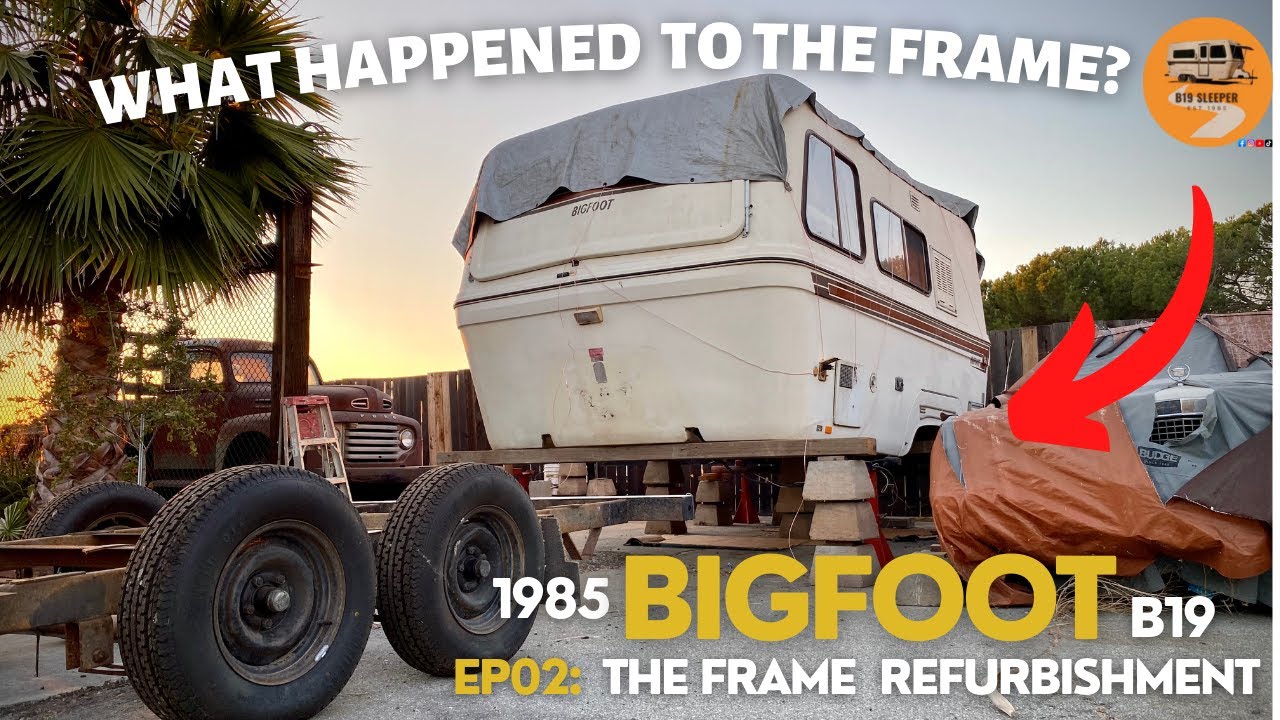 Rare Vintage Fiberglass (Bigfoot B19) Travel Trailer! EP02: The Frame Refurbishment