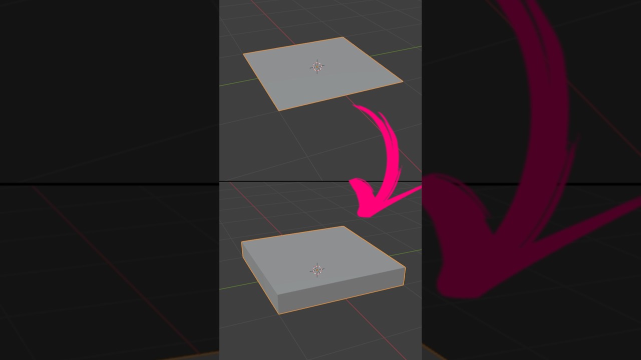 Blender add thickness to plane #blender #blender3d #cgian