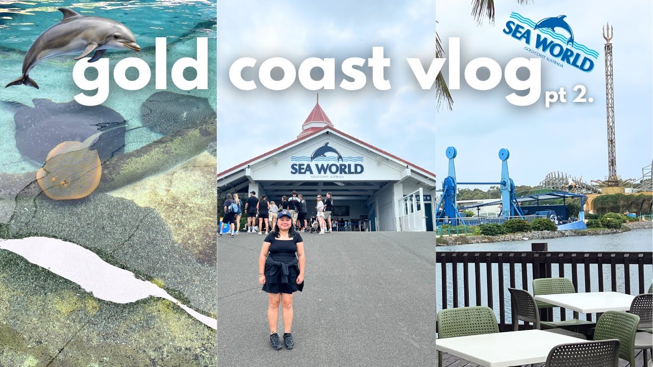 gold coast vlog pt 2 ˚ ⟡ ˖ ࣪࣪ sea world, fun rides, eating at sandbar
