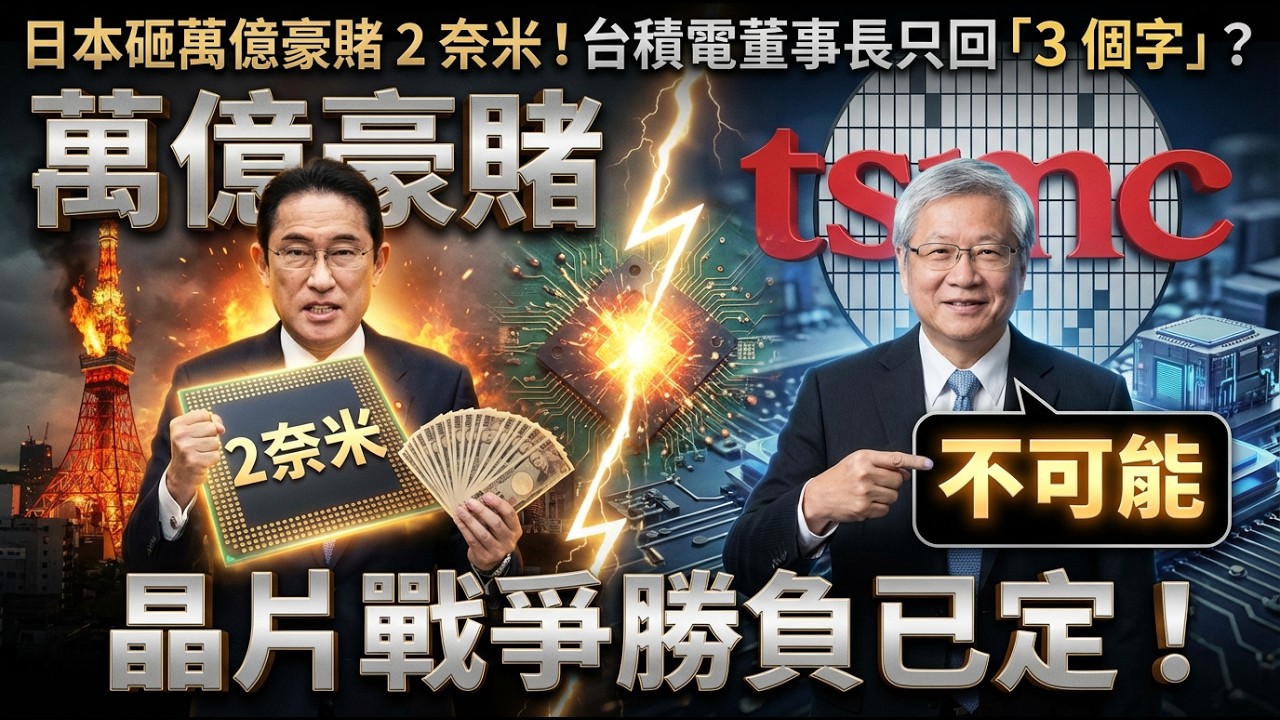日本砸萬億豪賭 2 奈米！台積電董事長只回「3 個字」？這場晶片戰爭勝負已定！