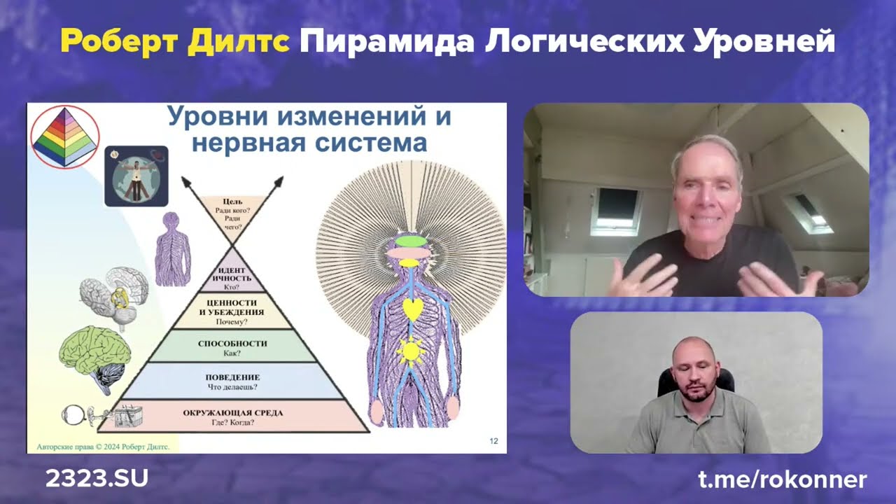 Роберт Дилтс. Пирамида Логических Уровней Изменения. Онлайн-тренинг  - ноябрь 2024 www.2323.su