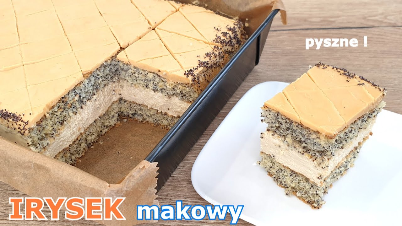 IRYSEK MAKOWY najlepszy biszkopt makowy z kremem śmietanowym ⭐ obłędnie pyszne ciasto na święta 🎄