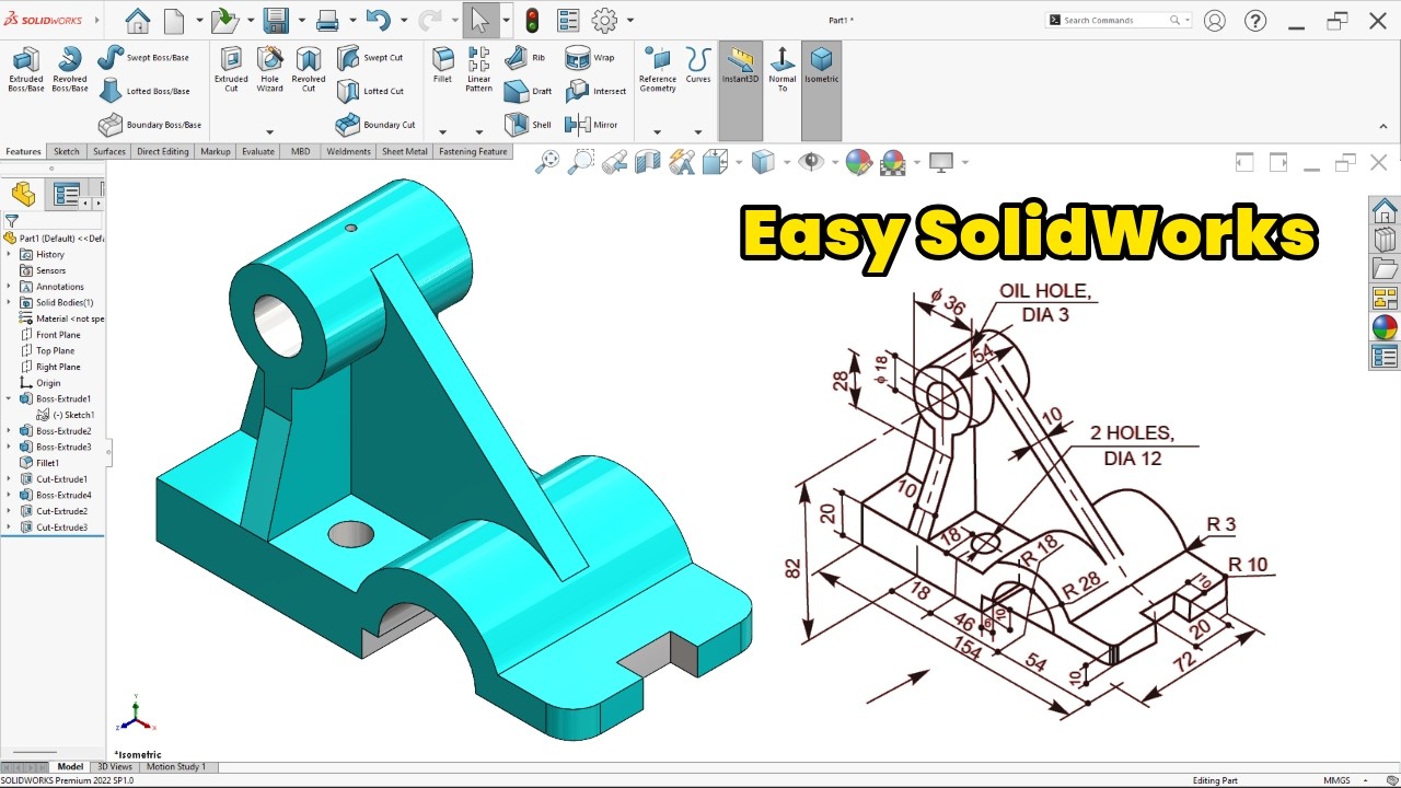 Learn SolidWorks Part Design the Easy Way