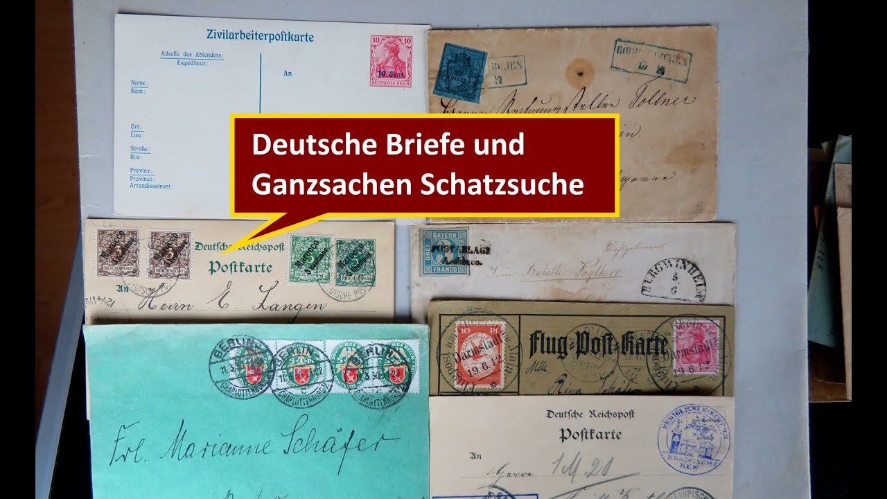 Briefe wertvoll? Briefmarken Schatzsuche in Kiste Briefe - Teil 2: Deutsche Briefe und Ganzsachen