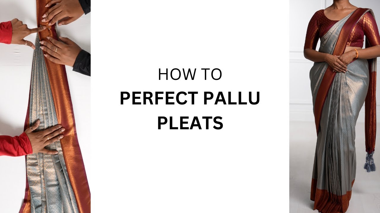 How to Get Perfect Pallu Pleats | saree draping new style | drape a saree perfectly | Tia Bhuva