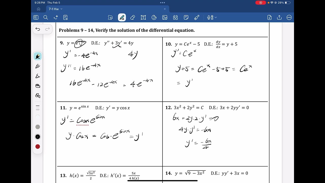 Calc BC Unit 7. 1 Differential Equations