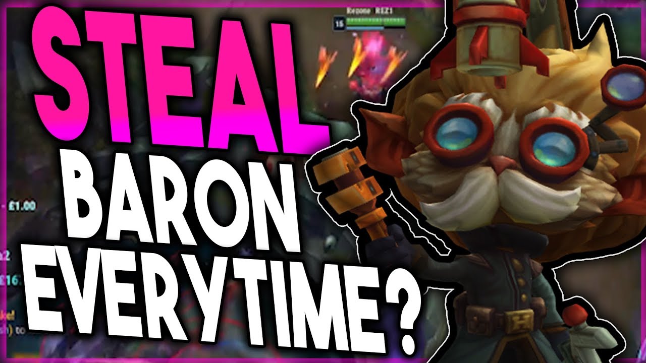 HOW TO STEAL BARON EVERYTIME! SEASON 9 HEIMERDINGER GUIDE - League of Legends
