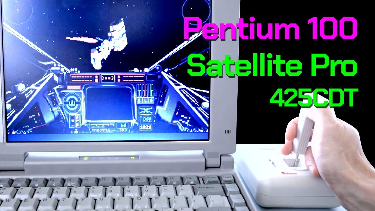 Pentium 100 DOS retro gaming laptop- Toshiba Satellite Pro 425CDT Review! 