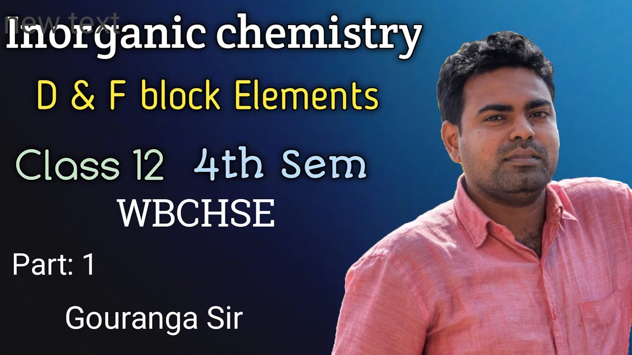 Introduction ( d Block Elements)