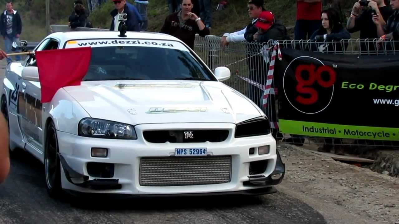 Knysna HillClimb 2012 - Jade Gutzeit 1000hp Nissan Skyline R34 - King Of The Hill Winning Run