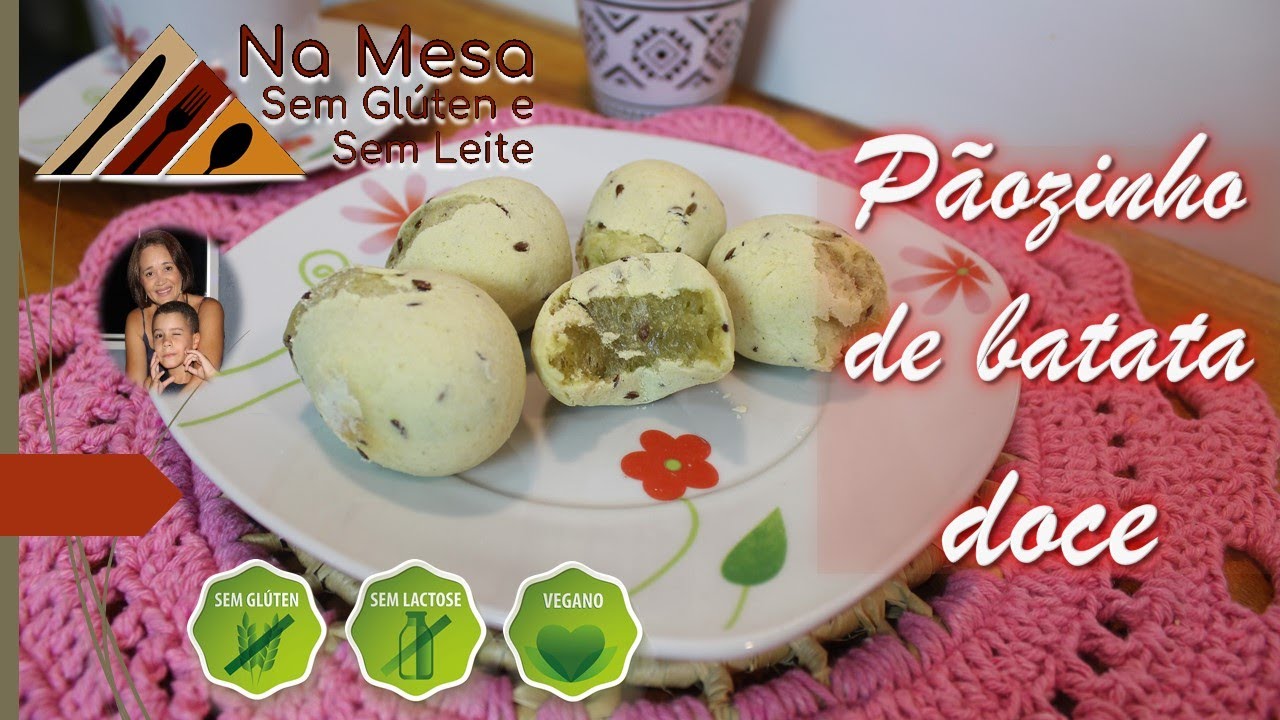 PÃOZINHO DE BATATA DOCE VEGANO