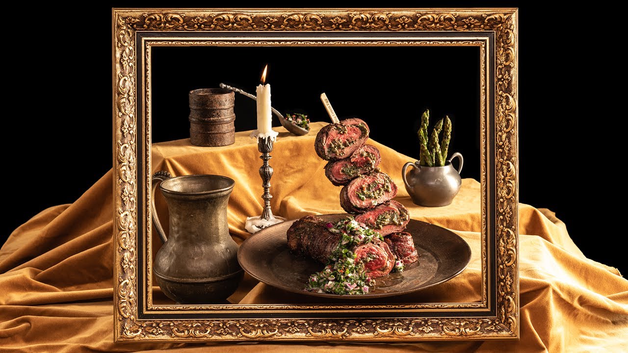 Bavette-Roulade gefüllt mit frischer Pesto! 🎄Als Weihnachthauptgericht.🎄