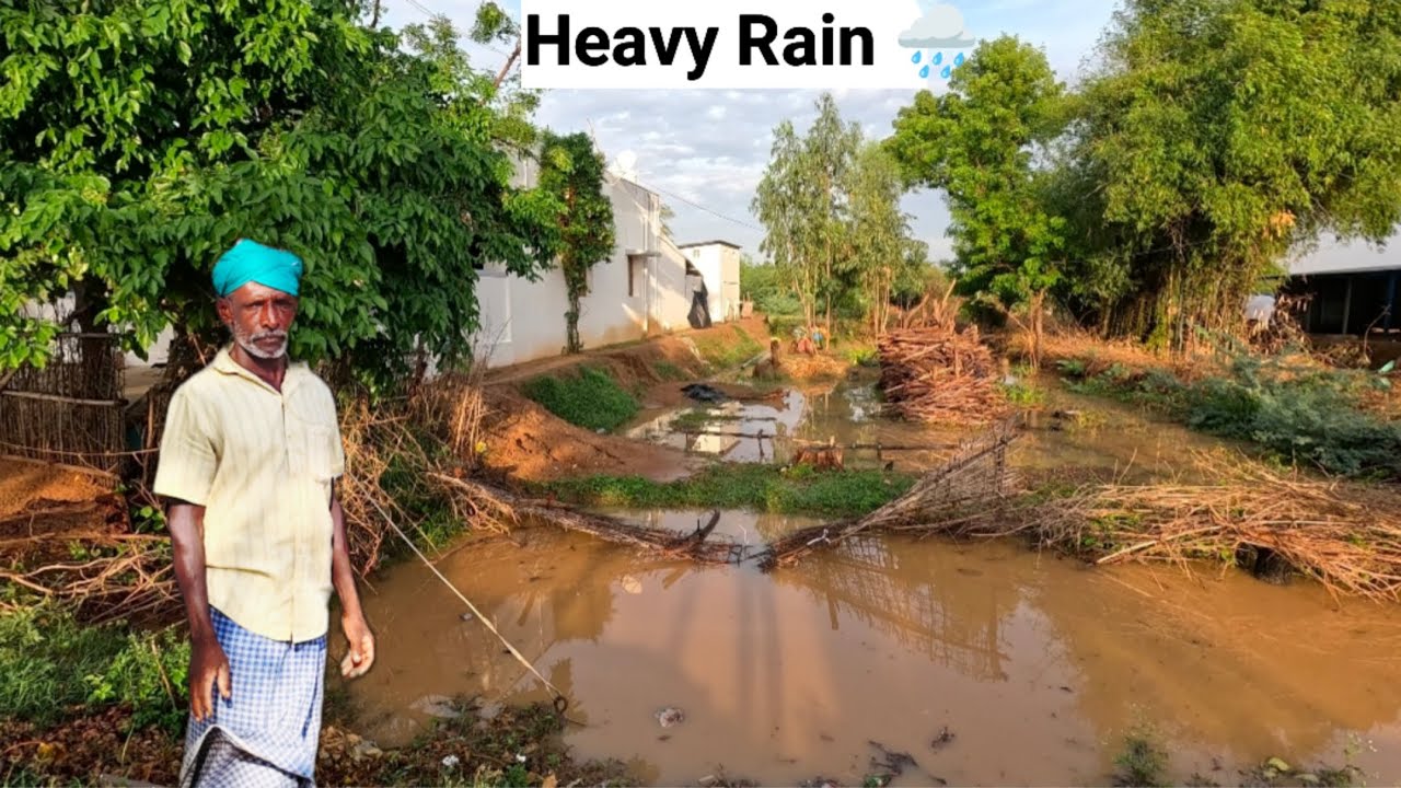 பயங்கரமான மழை🌧️ வீட்டை ச்சுற்றி தண்ணீர் தான்|Lifestyle|Village Video in Tamil|Idhu Namma Route#vlog 