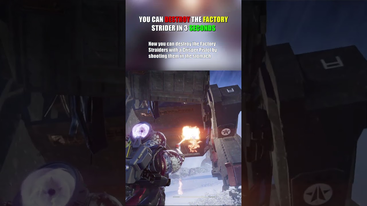 YOU CAN DESTROY THE FACTORY STRIDER IN 3 SECONDS