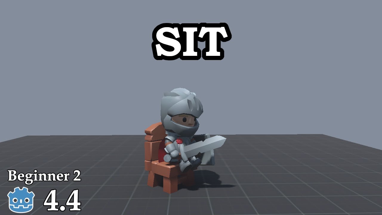 Sit on Chair - Learn Godot 4 3D - no talking