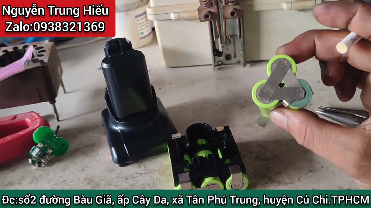 Hướng dẫn đóng pin Bosch 10,8v hệ 6cell pin(0938321369)Hiếu nati
