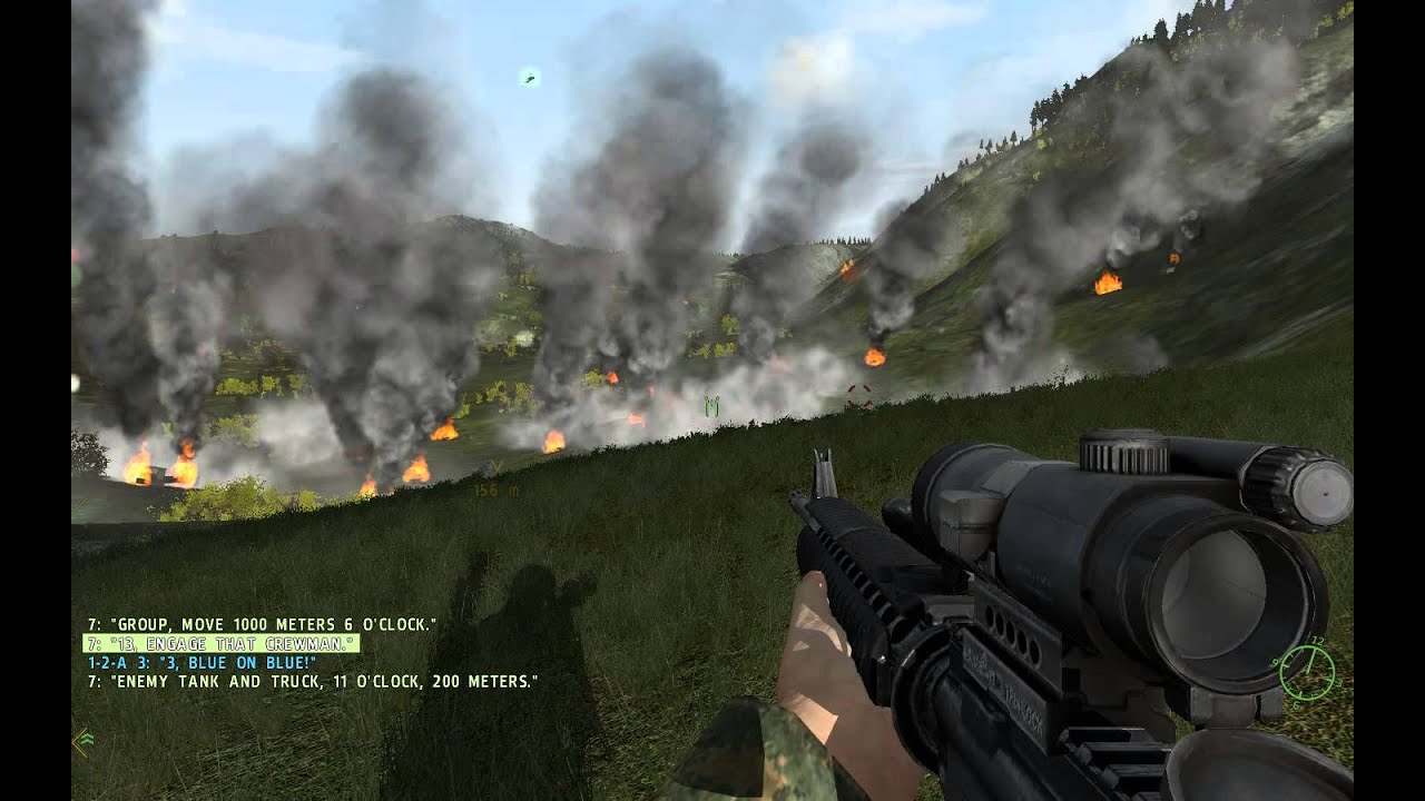 ArmA 2 The biggest battle ever !!! Third world war + nuke . Amd phenom 2 x6 1100t