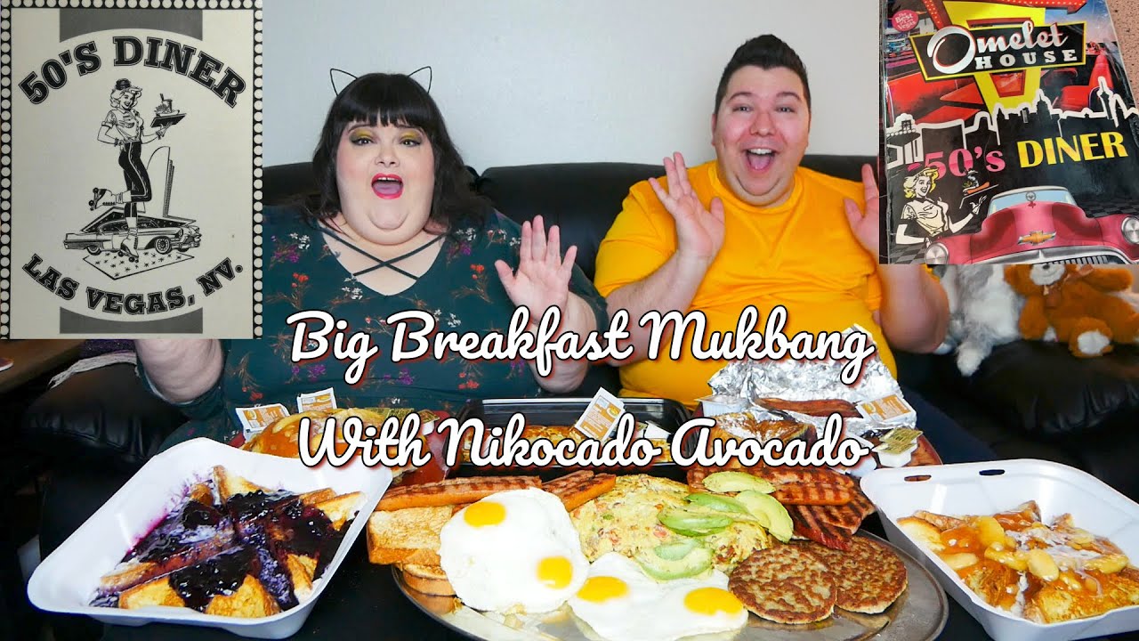 Big Breakfast With Nikocado Avocado Mukbang From 50's Diner Omelet House