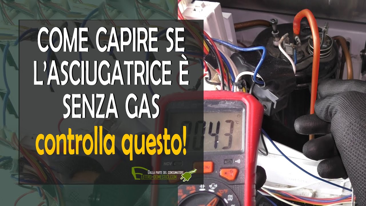 Come capire se l'asciugatrice è senza gas