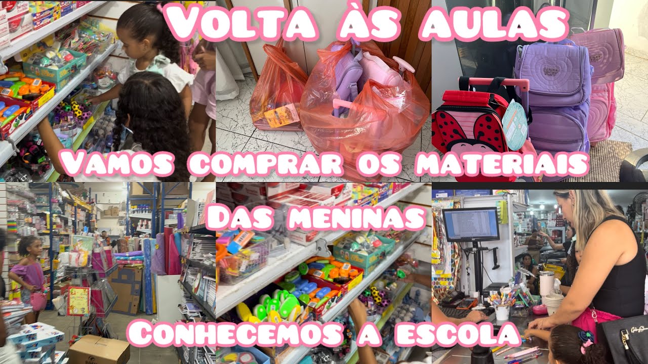 VOLTA AS AULAS COMPRAMOS OS MATERIAIS DAS MENINAS CONHECI A NOVA ESCOLA DELAS 