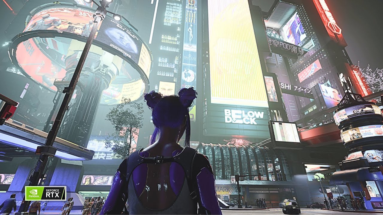 [4K] 1-Hour Relaxing Neon Night Walking Tour in Cyberpunk 2077