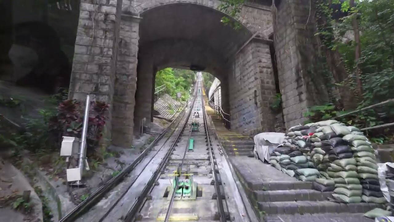 【4K前面展望】6代目新型車両登場!香港ピークトラム　セントラル→山頂【1888年開業アジア初のケーブルカー】