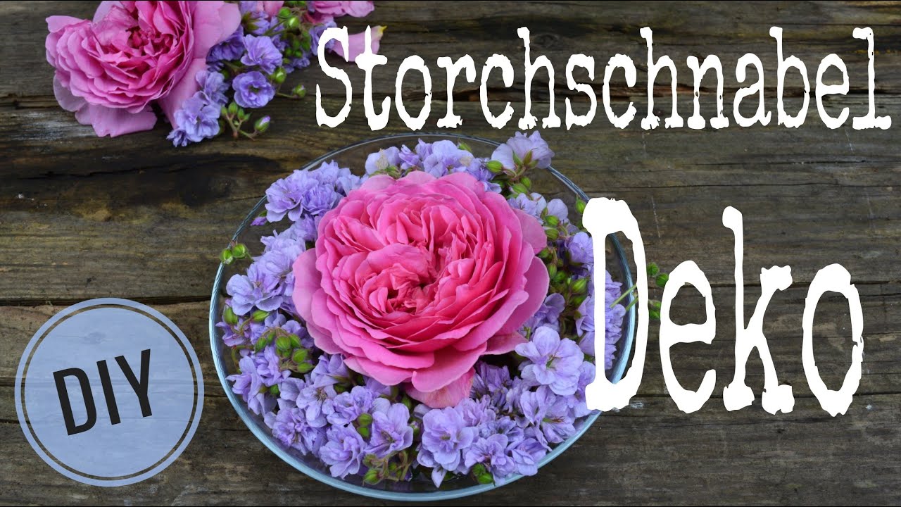 DIY: DEKO-Idee zum STORCHSCHNABEL (GERANIUM) - sommerliche TISCHDEKO selber machen