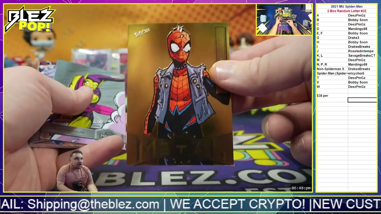 2021 Skybox Metal Universe Spider Man 2 Box Random Letter #35