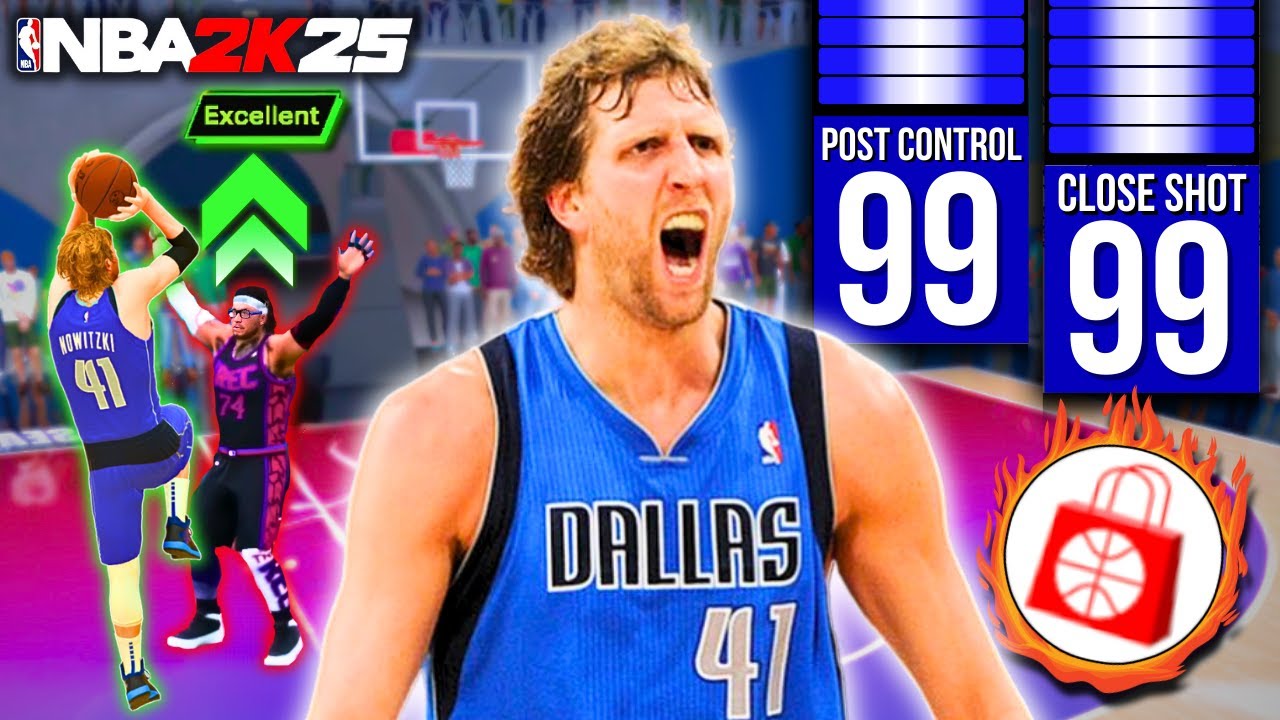 DIRK NOWITZKI BUILD is UNGUARDABLE (99 POST + 99 CLOSE SHOT) on NBA 2K25