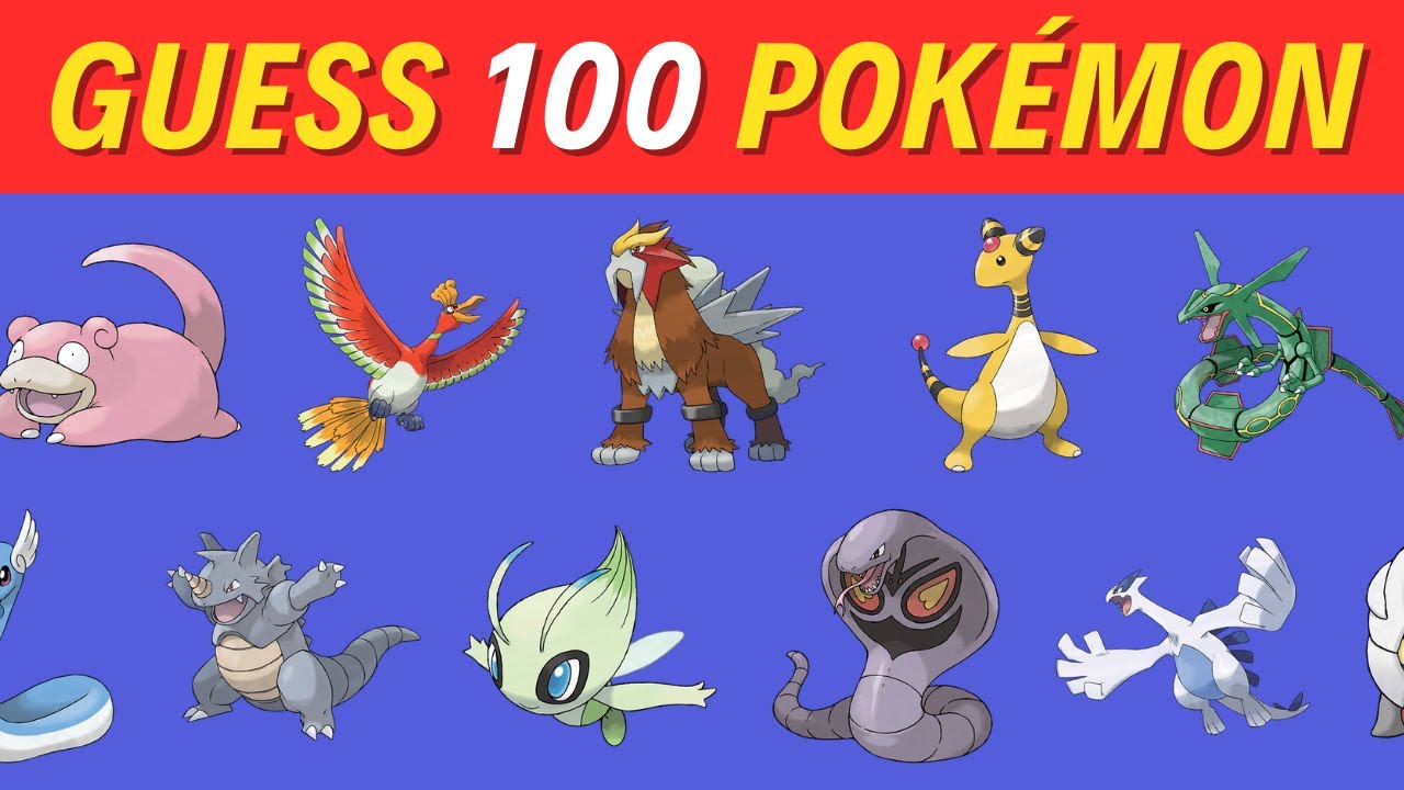 Guess 100 Pok&eacute;mon(Gen1, 2, 3) Challenge Quiz Game🤯✅How Many Marks Can You Get?💯🏆