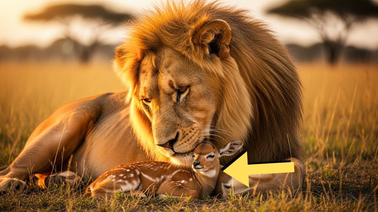 Le lion a adopté ce bébé antilope orphelin, 6 mois plus tard quelque chose d'impensable arrive
