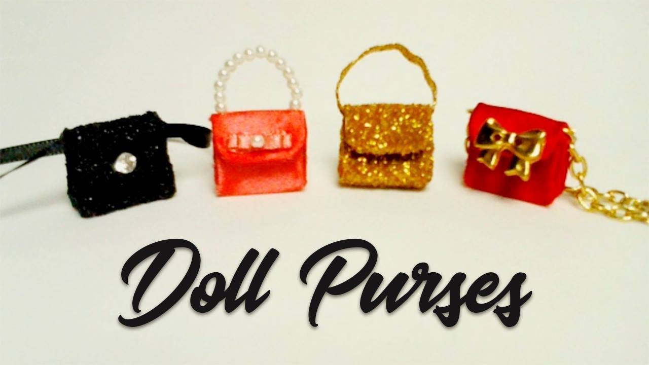 Miniature Purses / Bags / Bolsinhas p/ Barbie / Doll Tutorial