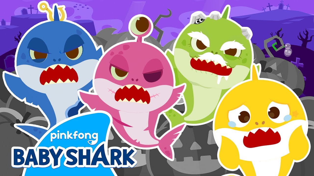 Hide and Seek w/ the Zombie Shark Family | +Compilation | Baby Shark Halloween | Baby Shark Official